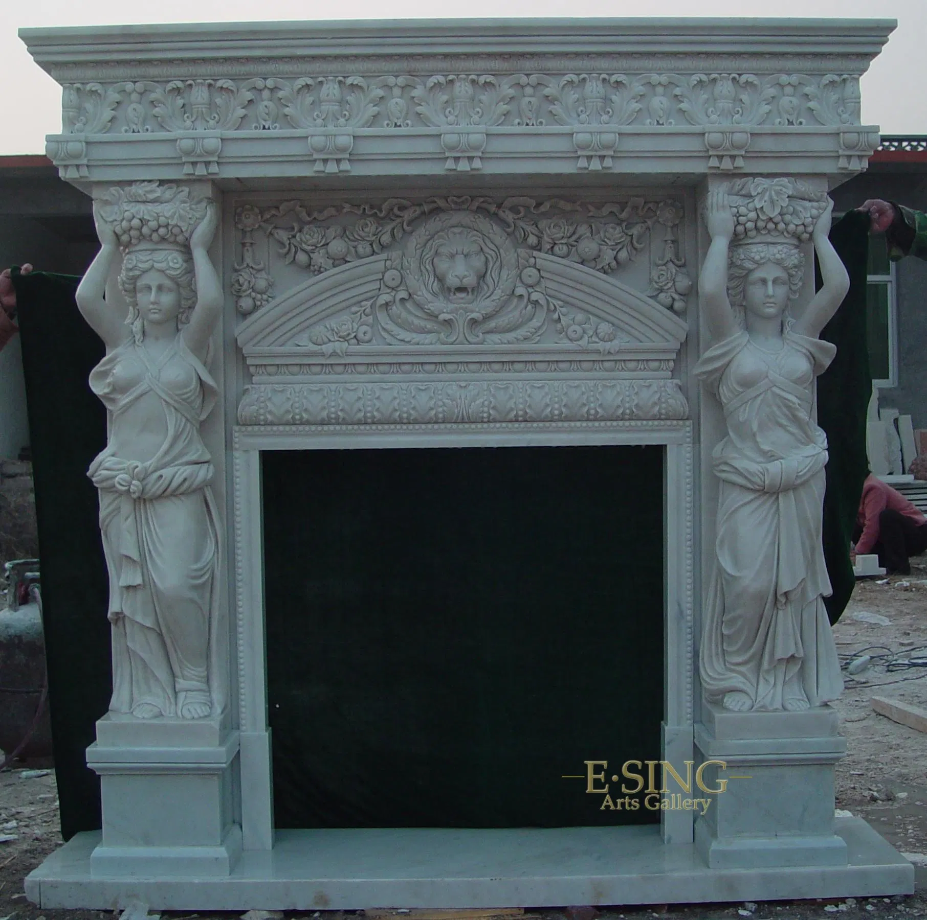 High Quality Marble Fireplace Double Fireplace for Home Decoration Double Fireplaces