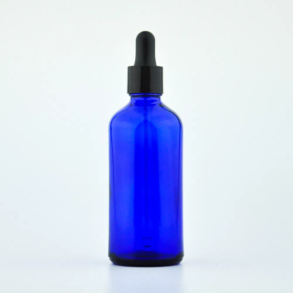 Professional 30ml Empty Essential Empty Glass Bottle with Screw Ring Flat Cap and Rubber and Glass Pipet in Cosmetic or Medical Packaging