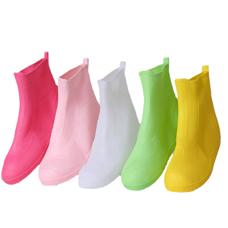 Reusable Silicone Slip-Resistant Rubber Rain Boot Overshoes Wyz19145