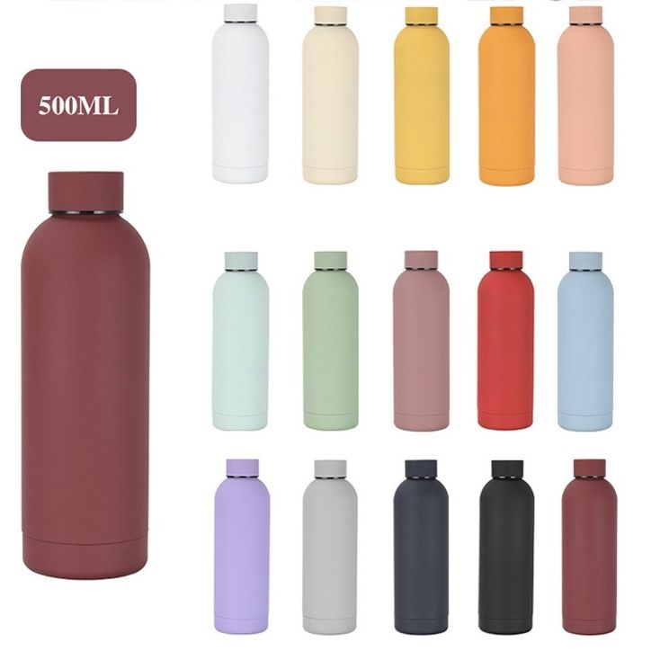 Manufacturer 500ml 750ml Small Mouth Stainless Steel Travel Tumbler Double Walled Vacuum Flask Thermal Vacuum Insulated Sport Water Bottles with Custom Logo