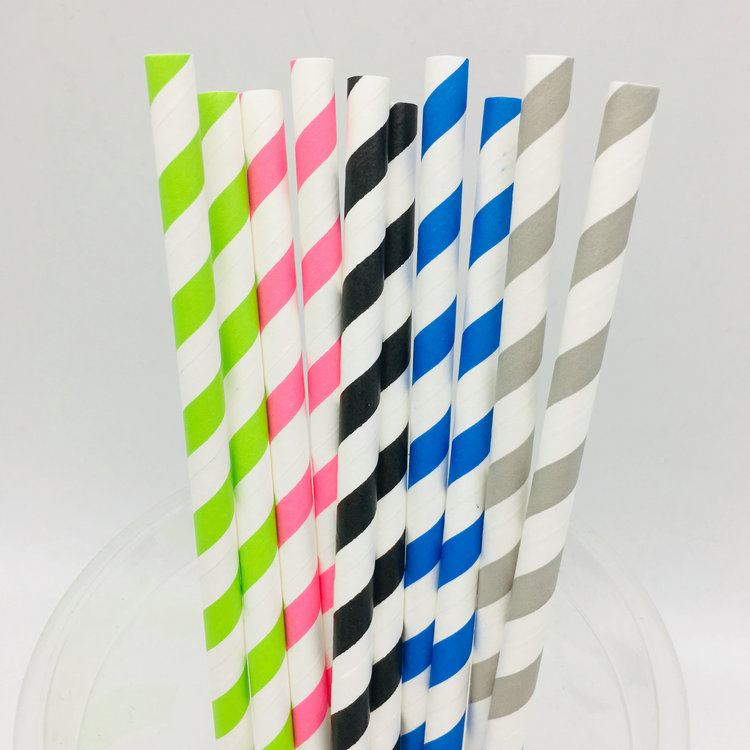 Paper Straws Recycled Biodegradable Colorful Paper Straws