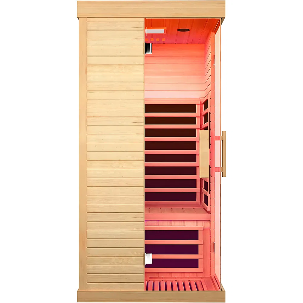 Solid Wood Infrared Sauna 4 Person Dry Sauna Room SPA Indoor Sauna Room with Far Infrared Carbon Heater for SPA Capsule