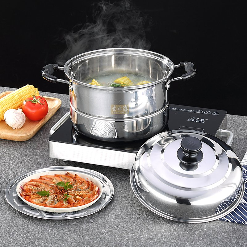 CE Certified Durable Rustproof Non-Stick Surface Commercial Kitchen Steamer Pot