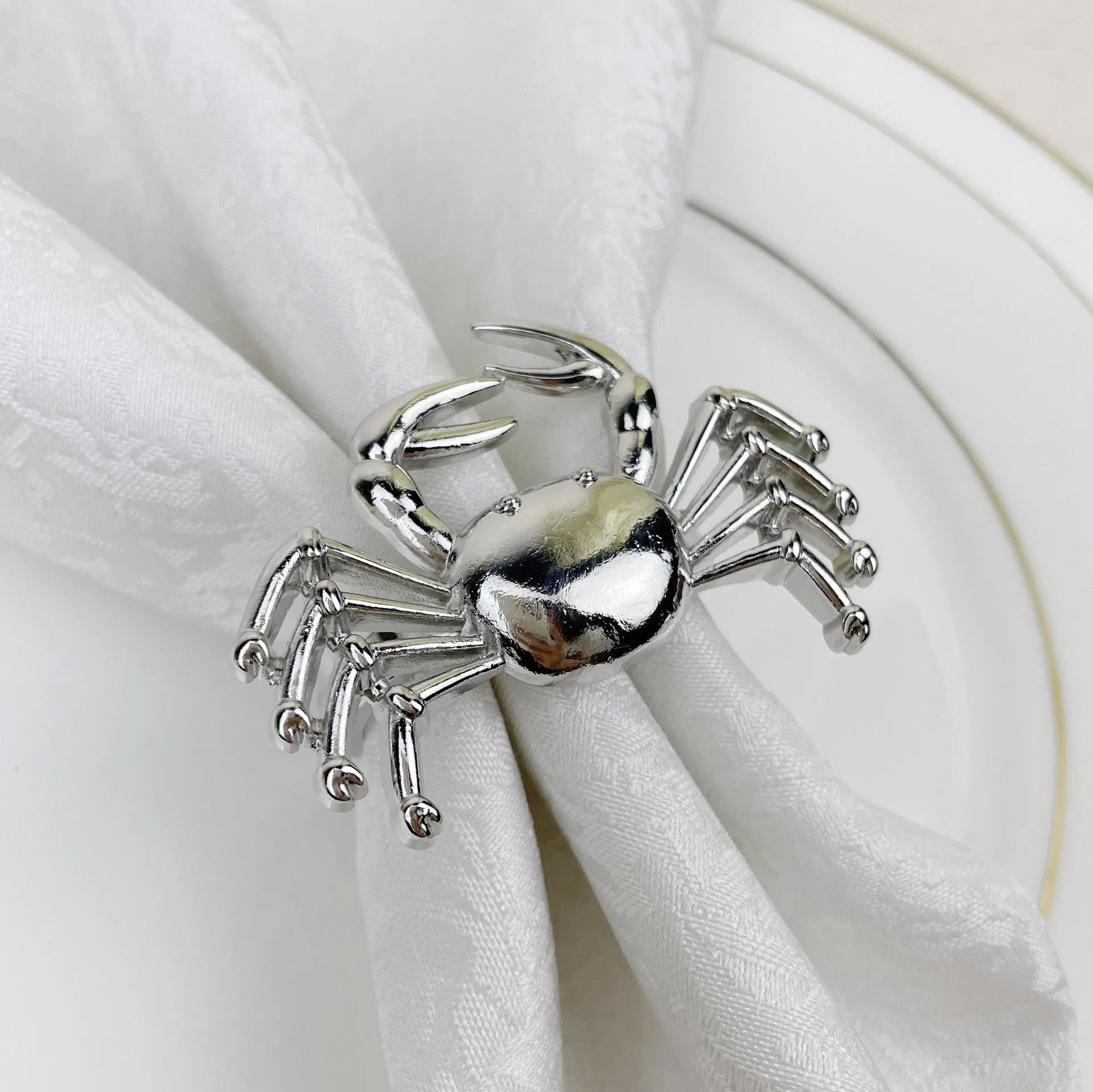 New Design Crab Exquisite Creative Table Decoration Napkin Rings