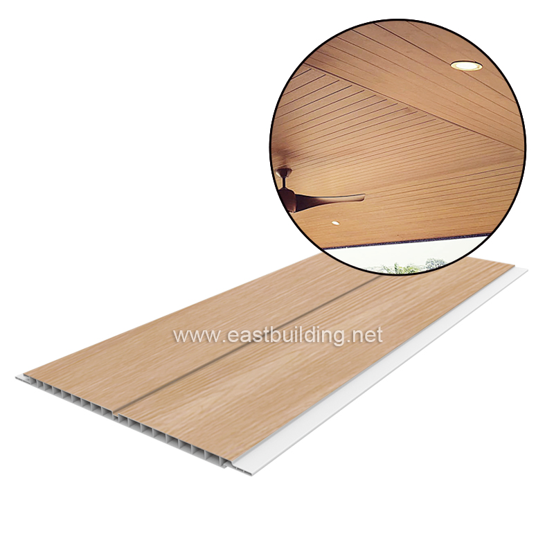 Dark Classical Wood Interior PVC Ceiling Panel