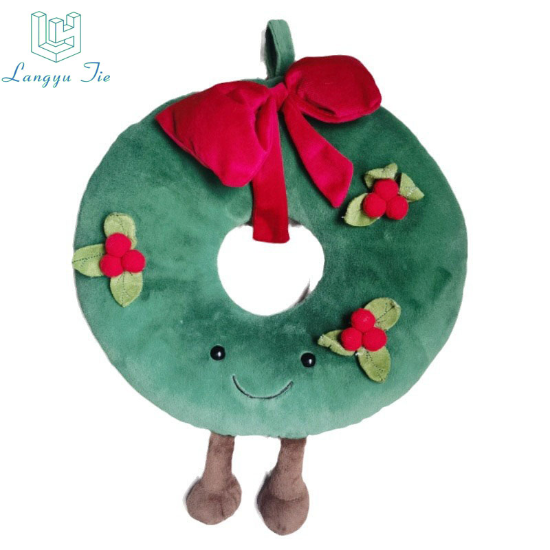 New Christmas Throw Pillows Cushion Gingerbread Man Plush Toy Figurines Festive Atmosphere Decorative Ornaments Dolls and Cute Gifts Cushion