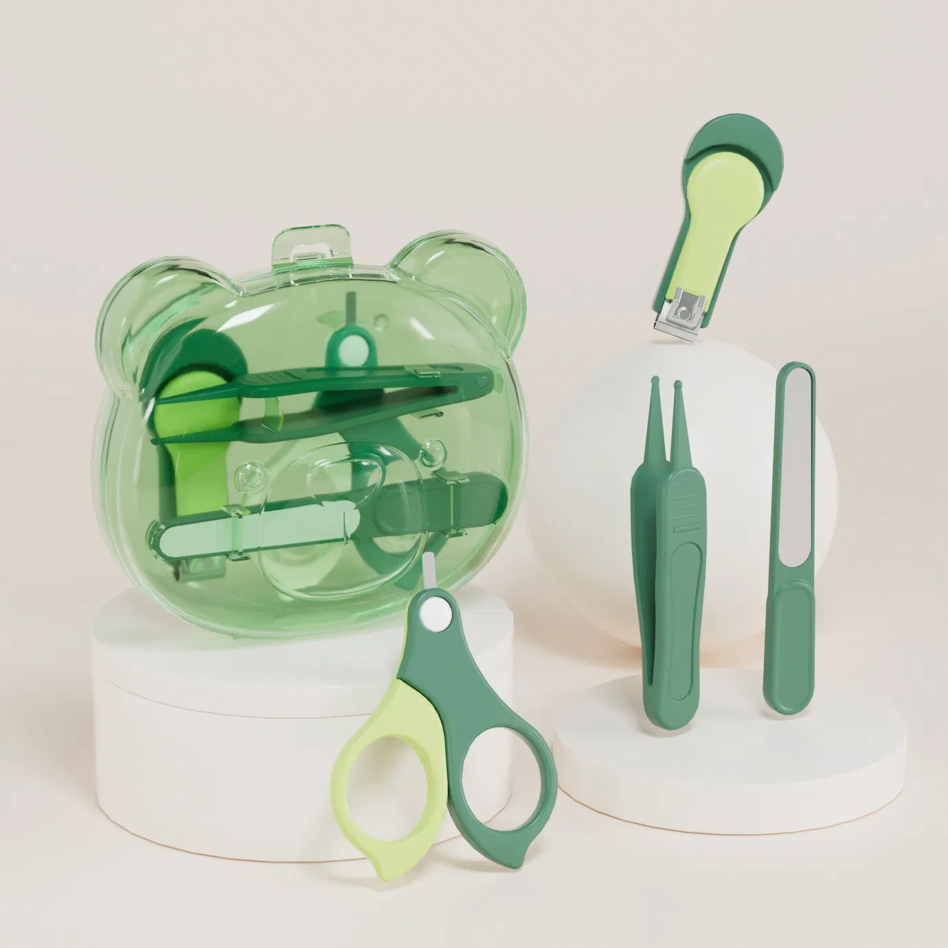 Latest Baby Nail Clippers Travel Baby Care Set Portable Newborn Nail Scissors Sharpeners Tweezers