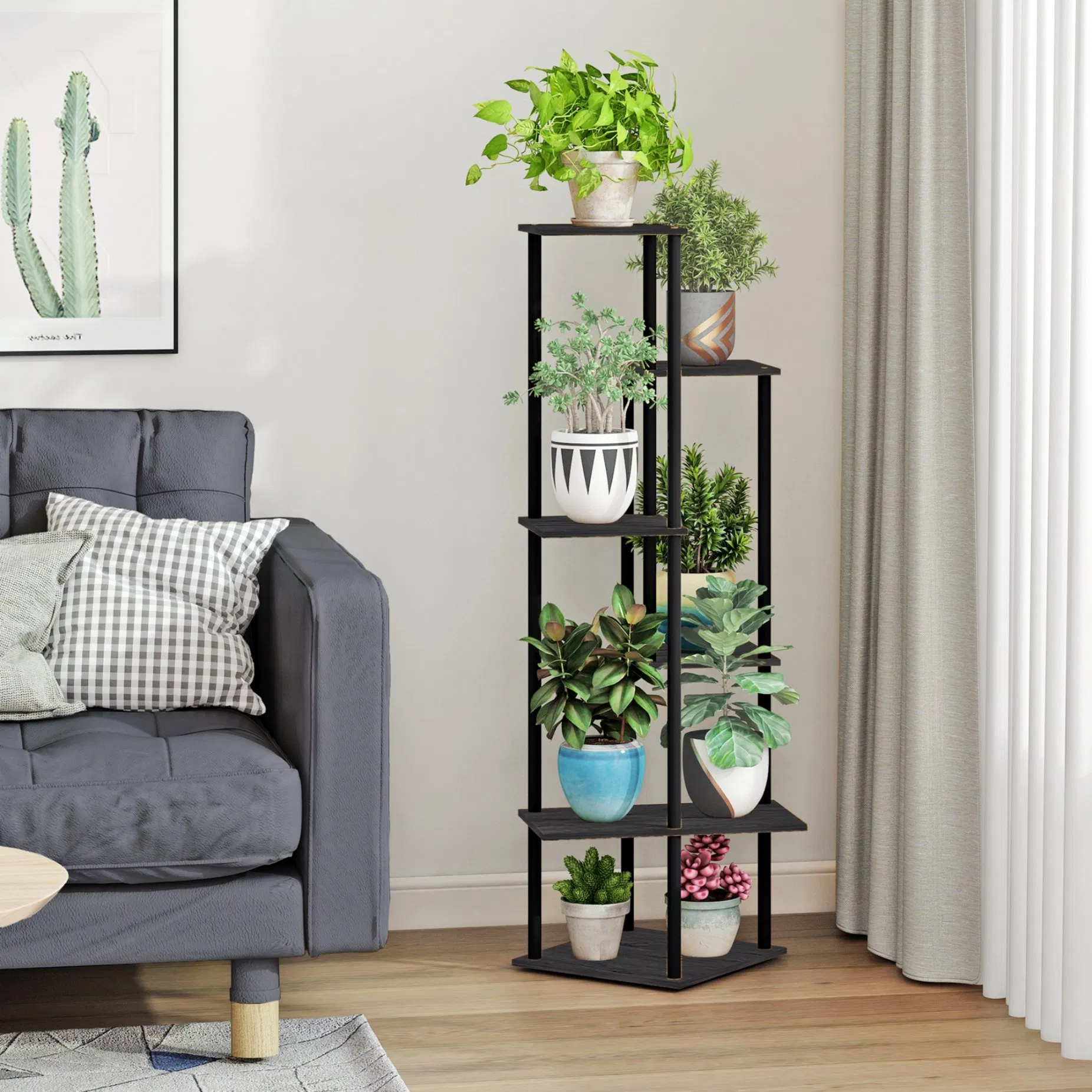 Rustproof Sturdy and Stable Easy to Install Multi-Layer Plant Shelf