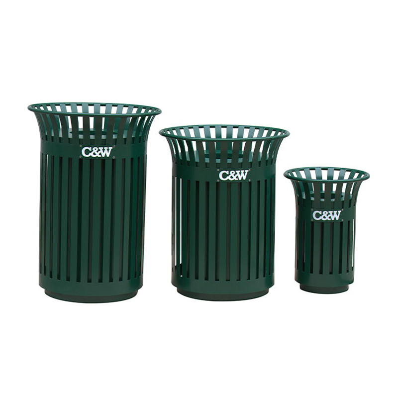 Outdoor Park Street Public Commercial Steel Metal Rubbish Waste Garbage Trash Can