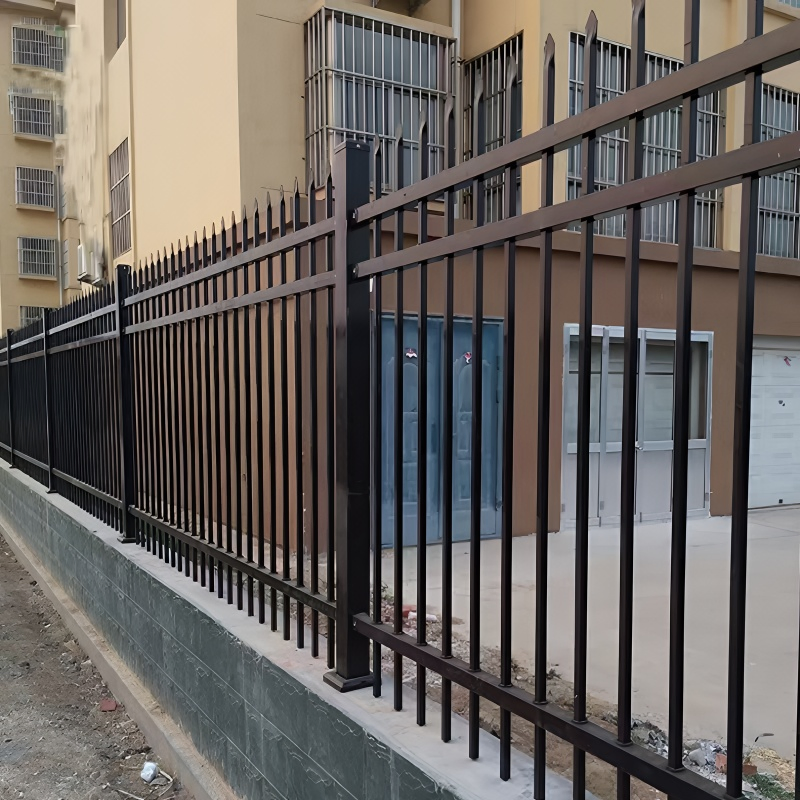 Manufacturer Decorative Zinc Steel Wire Fence Panels Steel Slotted Post Slat Fence Panels Rural Steel Fencing Gate Metal Picket Fencing Panel Galvanized Tube