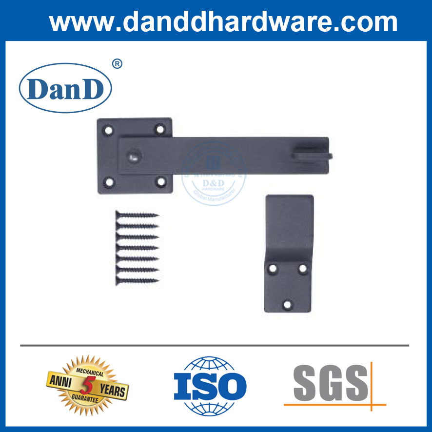 Black Color System Barn Door Hardware Double Door Lock Guard