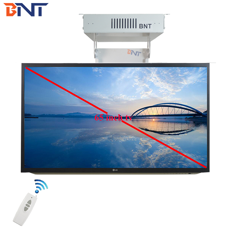 Bnt TV Mount Dual Articulating Arm Ceiling TV Lift Mount Bracket Fits for 65 Inch LCD OLED 4K Flat/Curved Tvs Holds Ceiling Lifter