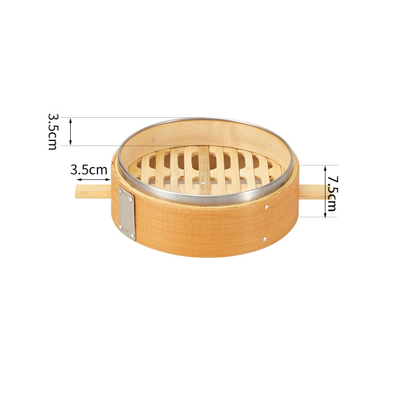Бамбуковая пароварка для димсамов на 3 яруса