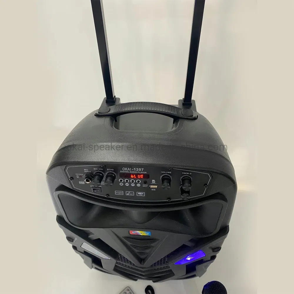 12inch Trolley Speaker Bluetooth Wireless Speaker Box with LED Lights