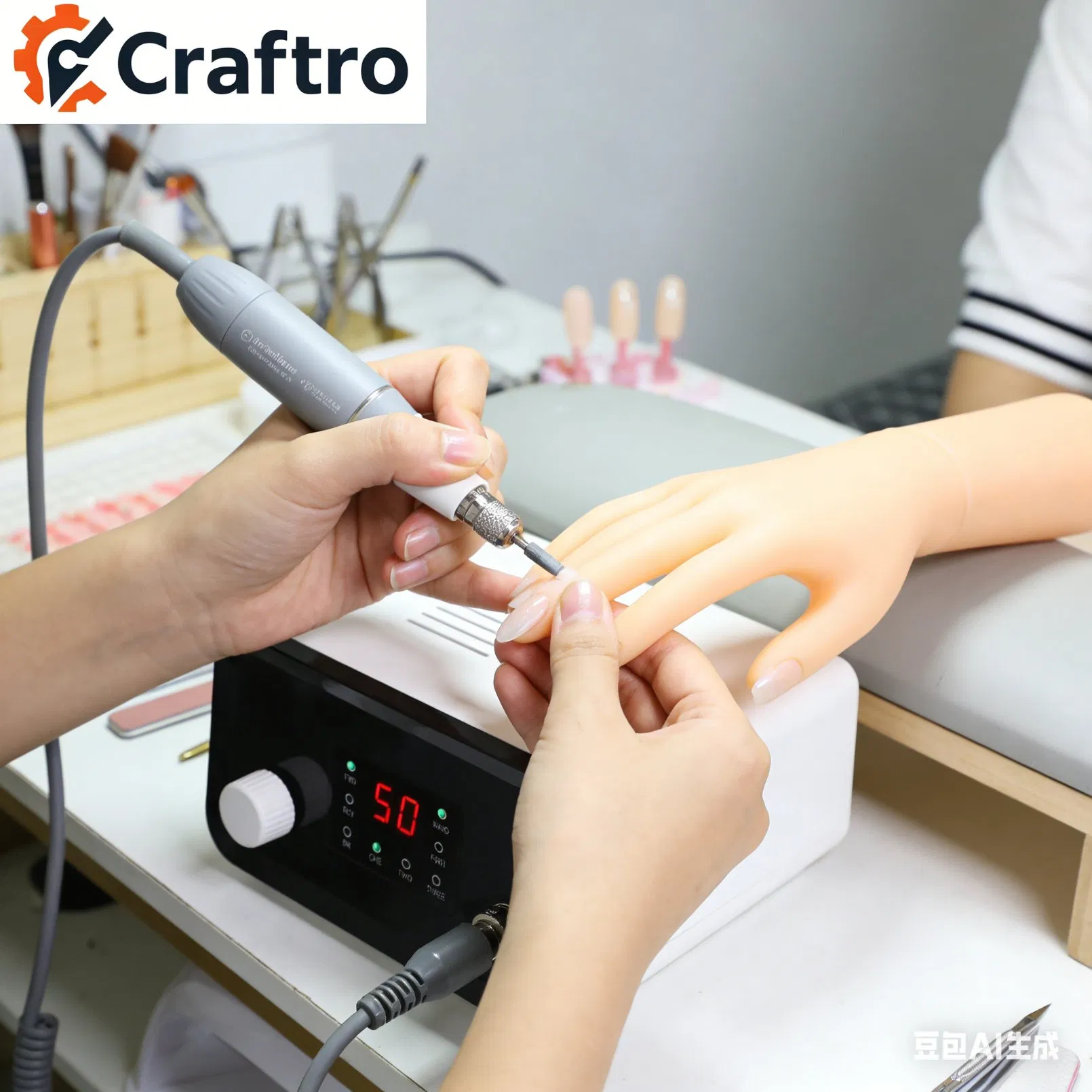 High Stability Desktop Dental Micromotor for Continuous Nail Salon and Dental Lab Use