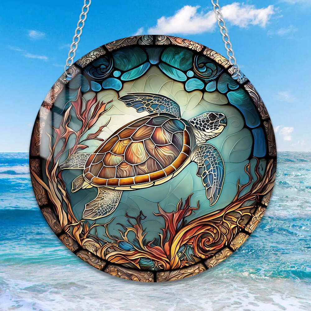 Декор акриловый витражный для дома сада дерево животные цветы