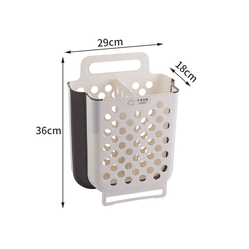 Factory Price Foldable Home Wall Mounted Non Perforated Bathroom Laundry Basket