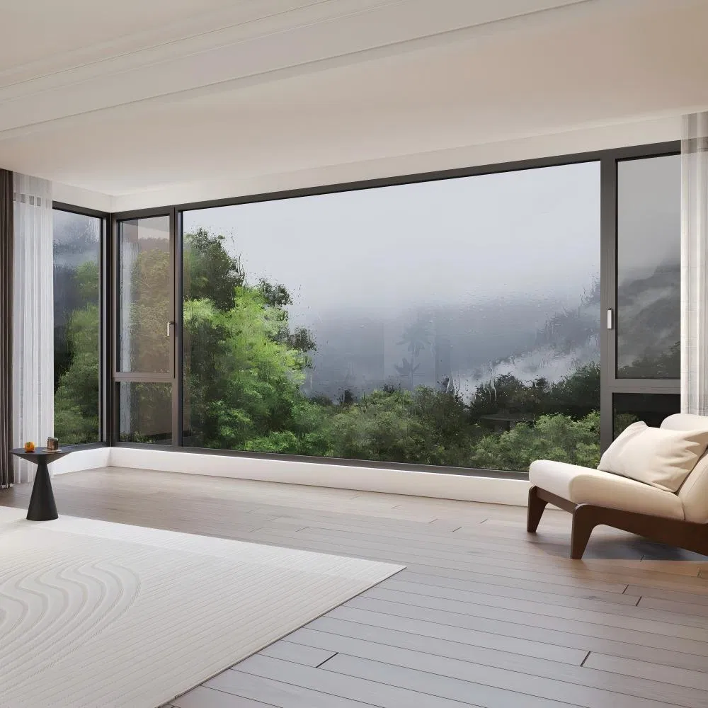 Алюминиевое поворотно-откидное окно с двойным стеклопакетом