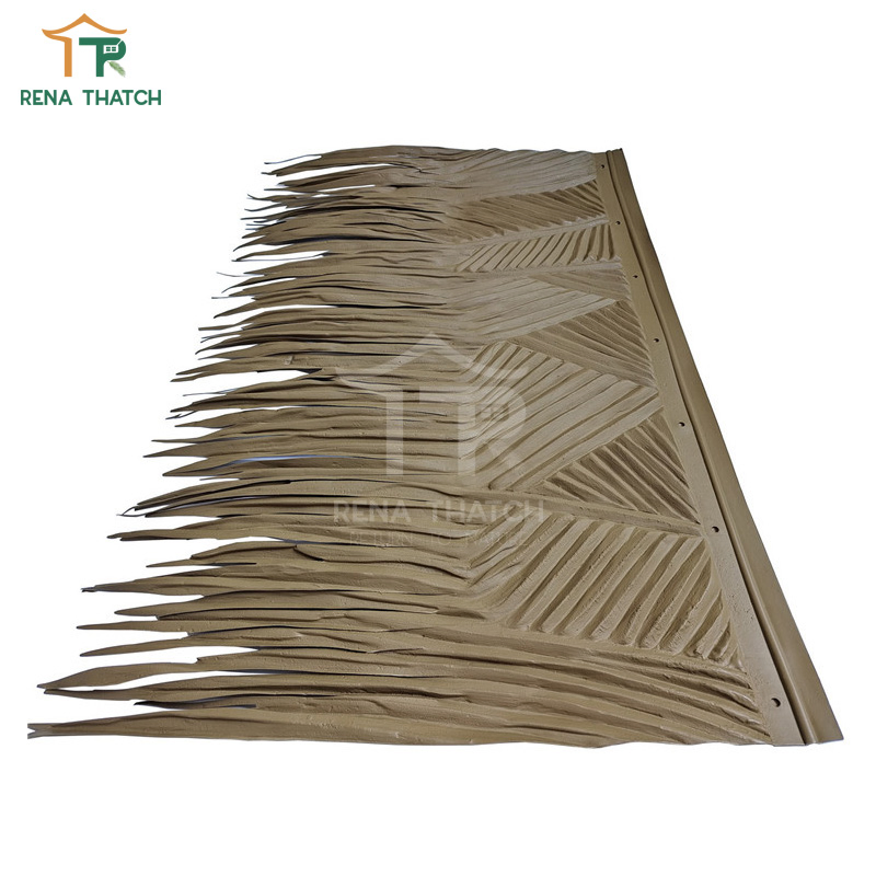 Wholesale Synthetic Palm Palapa Thatch Roof Tile Waterproof Artificial Palm