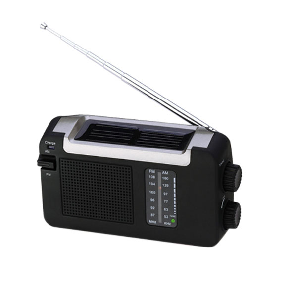 Радио на солнечной батарее и с ручной зарядкой AM/FM