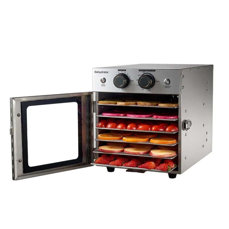 6 Trays Drying Garlic Dehydrator Red Pepper Machine Food Dehydrator with UV Function