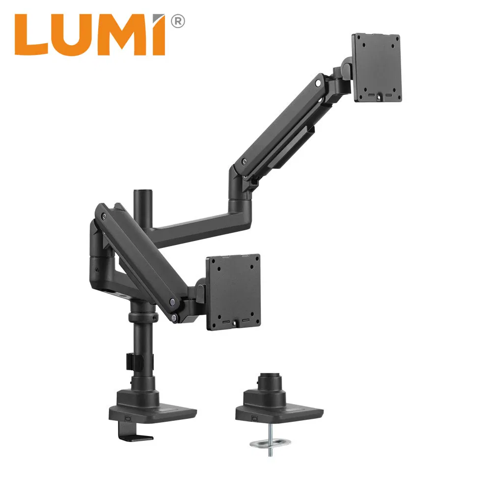 Газлифтовый кронштейн для двух мониторов до 49 дюймов