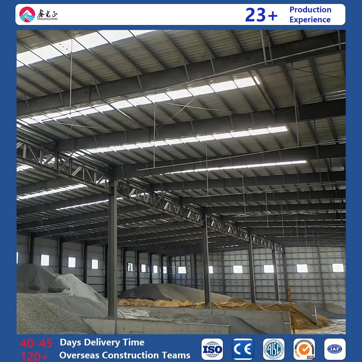 Prefabricated Steel Structure for High-End Food Industrial Factory with Insulation