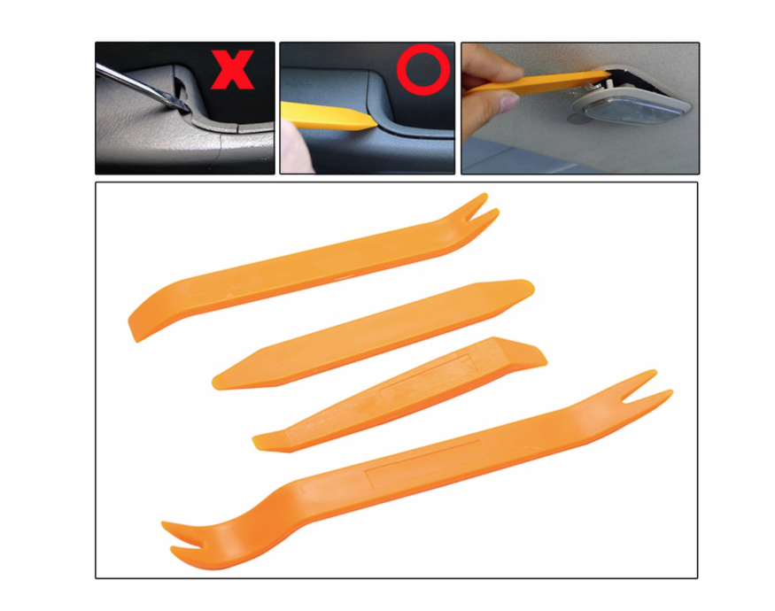 Набор инструментов для снятия автомагнитолы 4 предмета