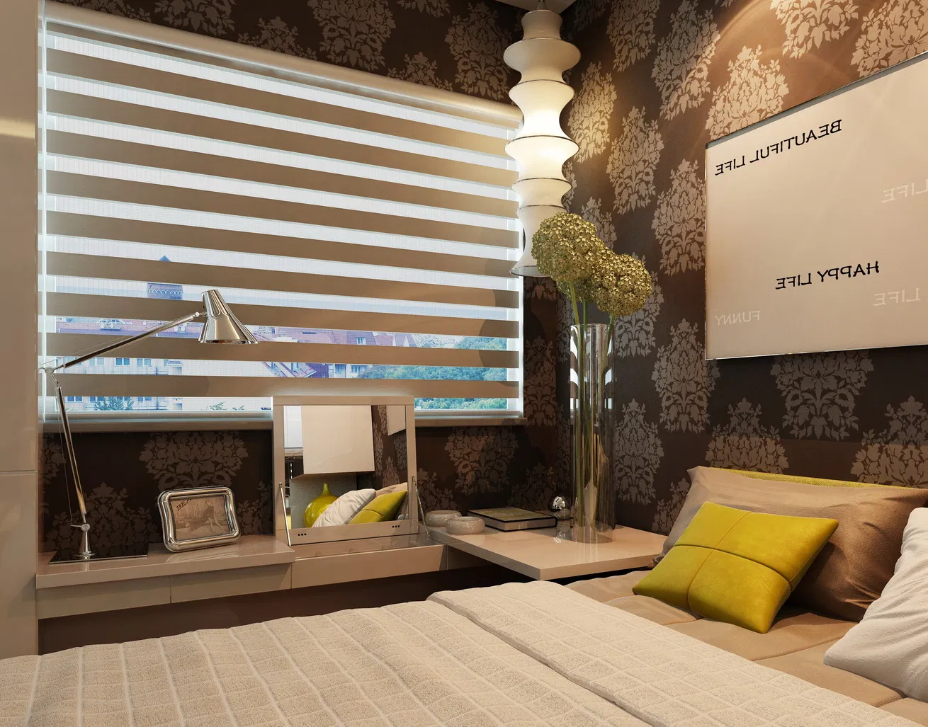 Wholesale Window Blinds Polyester Fabric Dustproof Zebra Roller Blind