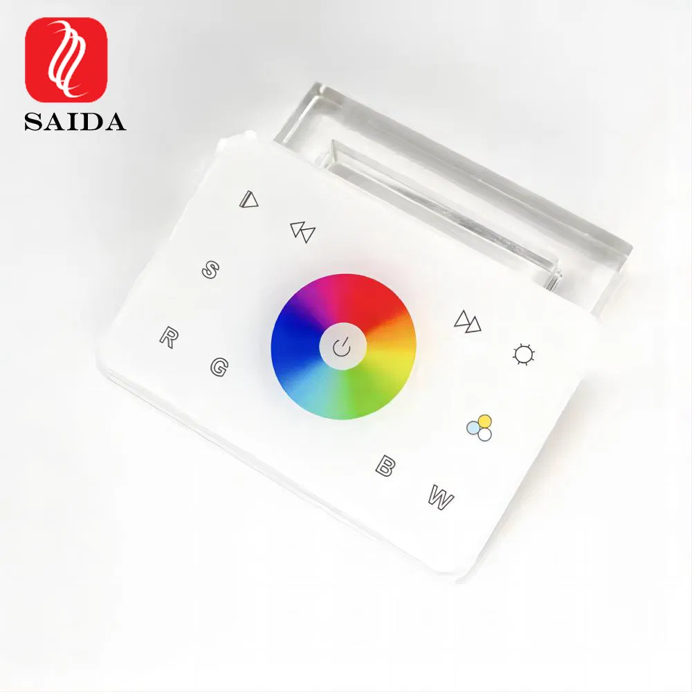 Customized New Design 86X86X2mm Tempered Glass for Touch Switch Panel Printing