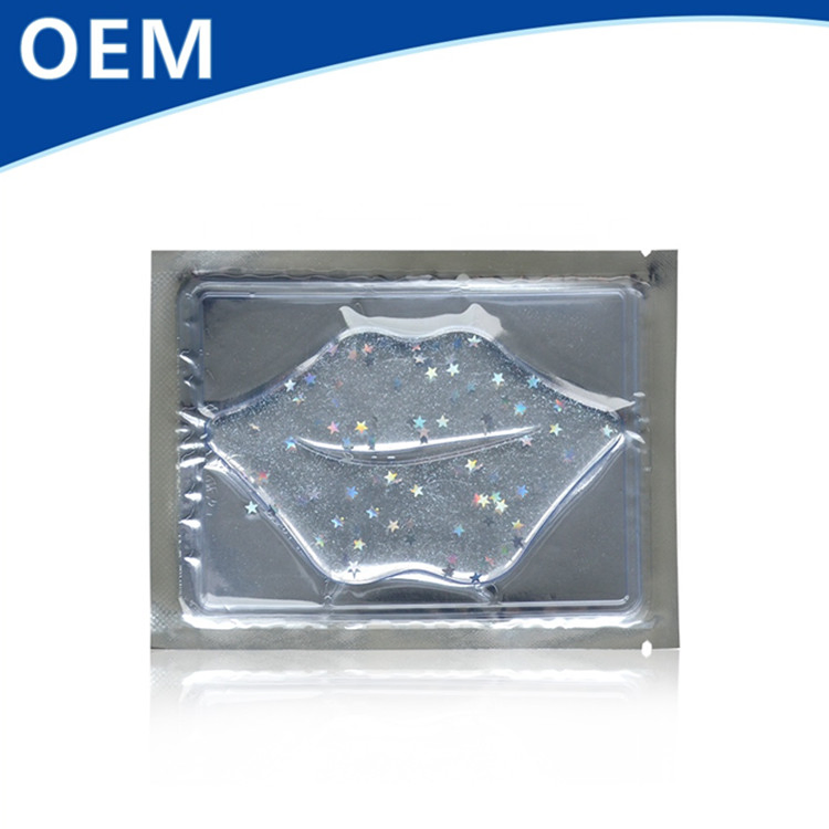 Private Label Hydrating Lip Mask Crystal Patch Star Glitter Collagen Lip Mask