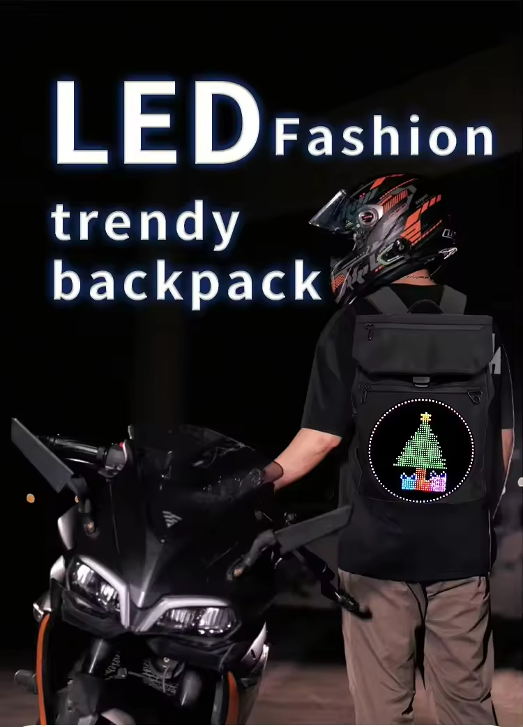 Hot Sale Digital Scrolling Display Backpack Unisex Canvas LED Backpack