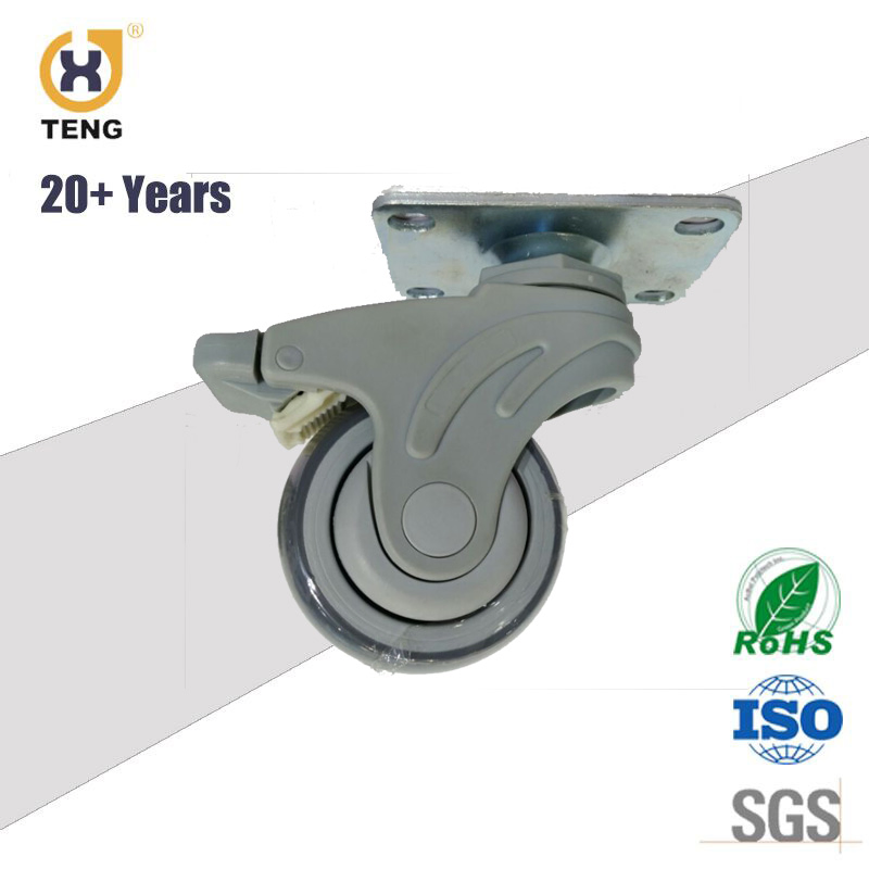 Twin Wheel Caster Medium Duty Stem Medical Caster