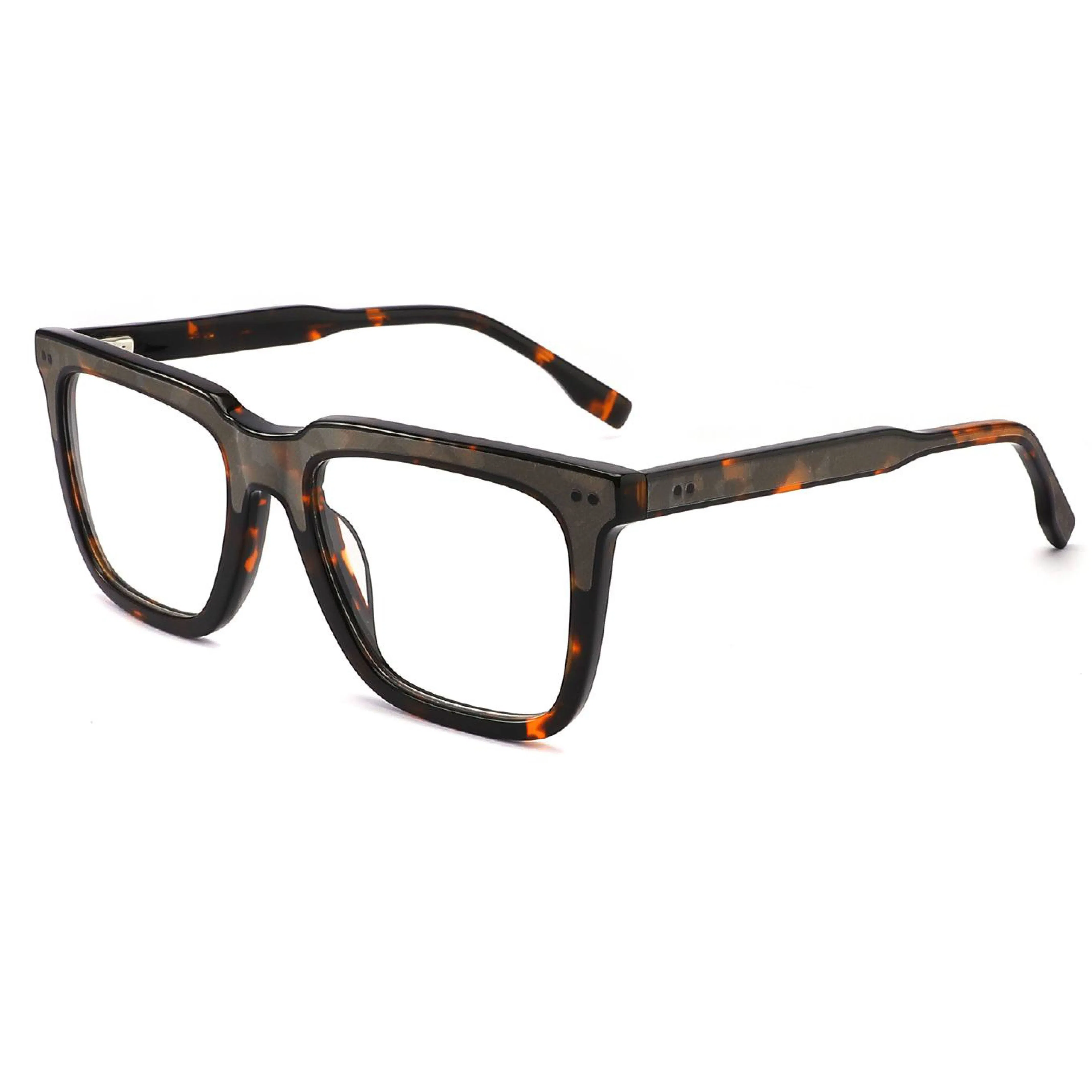 Basis Style Acetate Good Quality Square Full Frame for Men Wholesale Demi Optical Frames