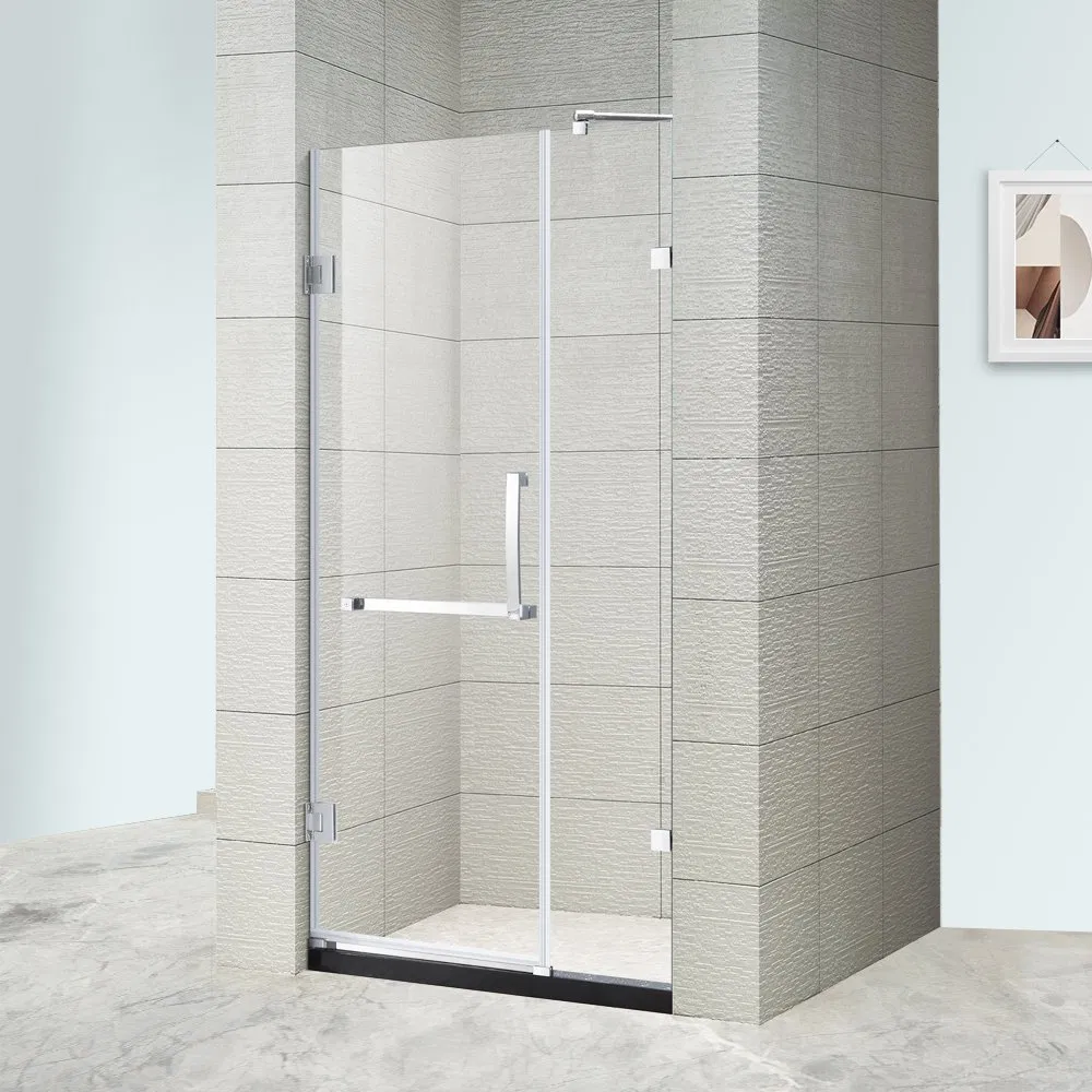 Popular Design 6mm Single Roller Sliding Bathroom Shower Door Frameless Tempered Glass Shower Room Cabin