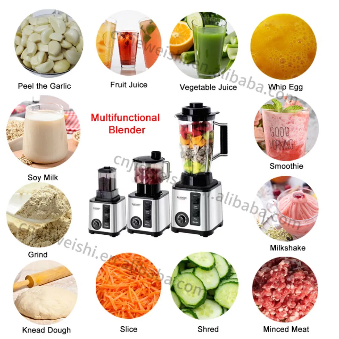 Adjustable Overload Protection High Quality Ice Crush Blender with ISO9001