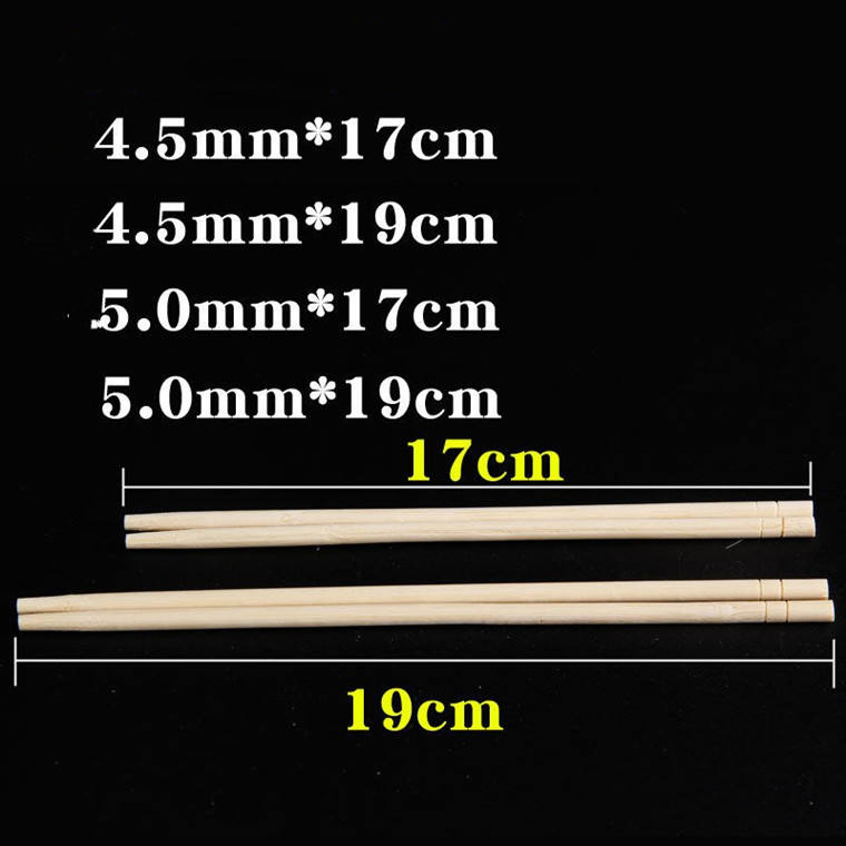 Natural Bamboo OPP Wrapped Disposable Round Twin Bamboo Chopsticks Personalized Chopsticks with Logo