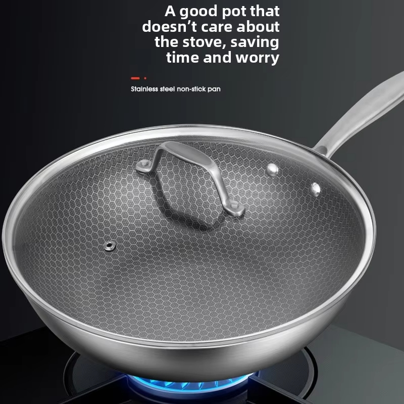 Сковорода вок 30 см антипригарная без покрытия