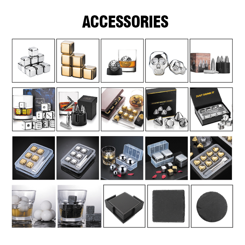 Whiskey Stones Gift Set Liquor Scotch Bourbon Drinking Whiskey Glasses Set for Men