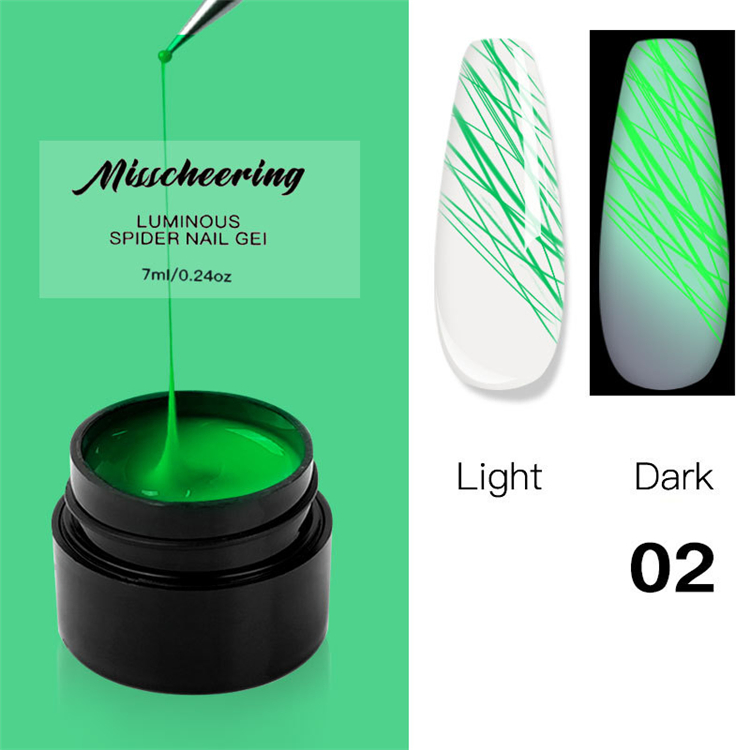 Wholesale Night Glitter Nail Art Spider Drawing Painting Gel Supplies for Nail Salon Beauty Design