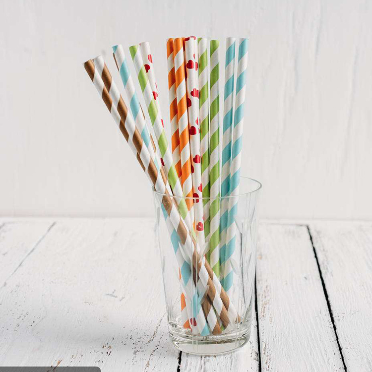 Customize Size Color Packing Paper Straw Food Grade Paper Straws for Bar