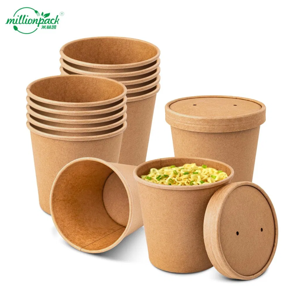 Compostable Double Wall Paper Soup Cup for Food Safety Compliance Assurance