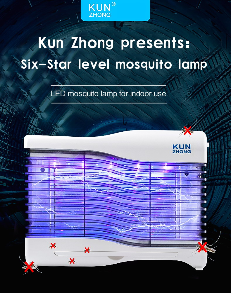 Indoor Bug Trap Attracted UV Light Mosquito Killer Lamp