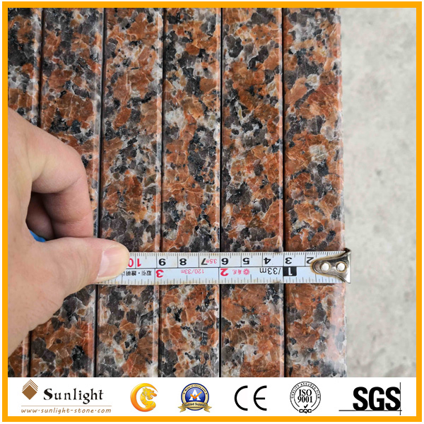 Polished Maple Red G562 Granite Risers/Stairs for Interior Decoration