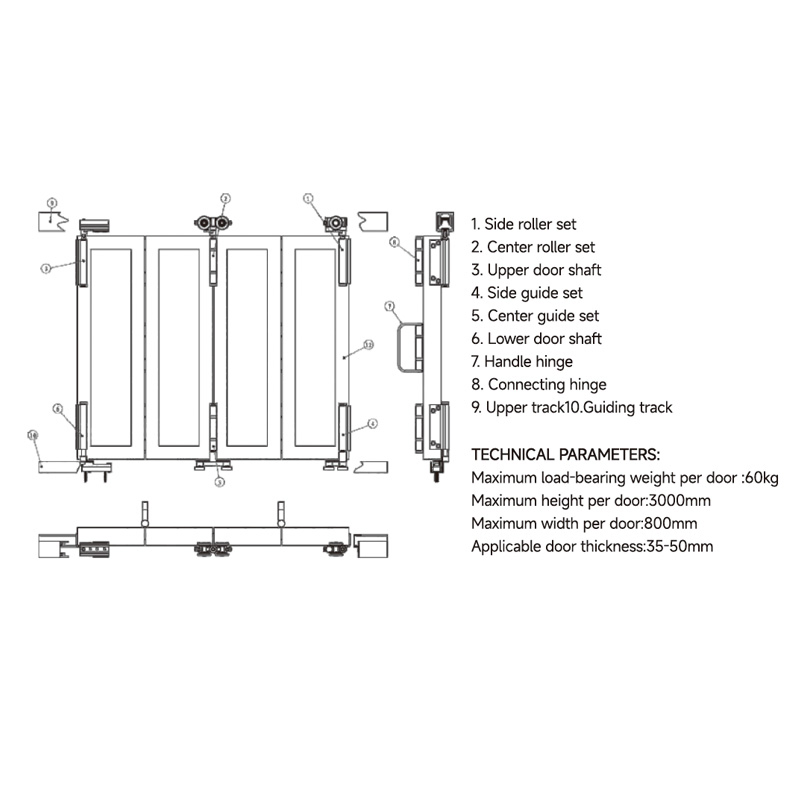 Folding Door Sliding Door Wheel Fittings Hardware for Door Hardware System