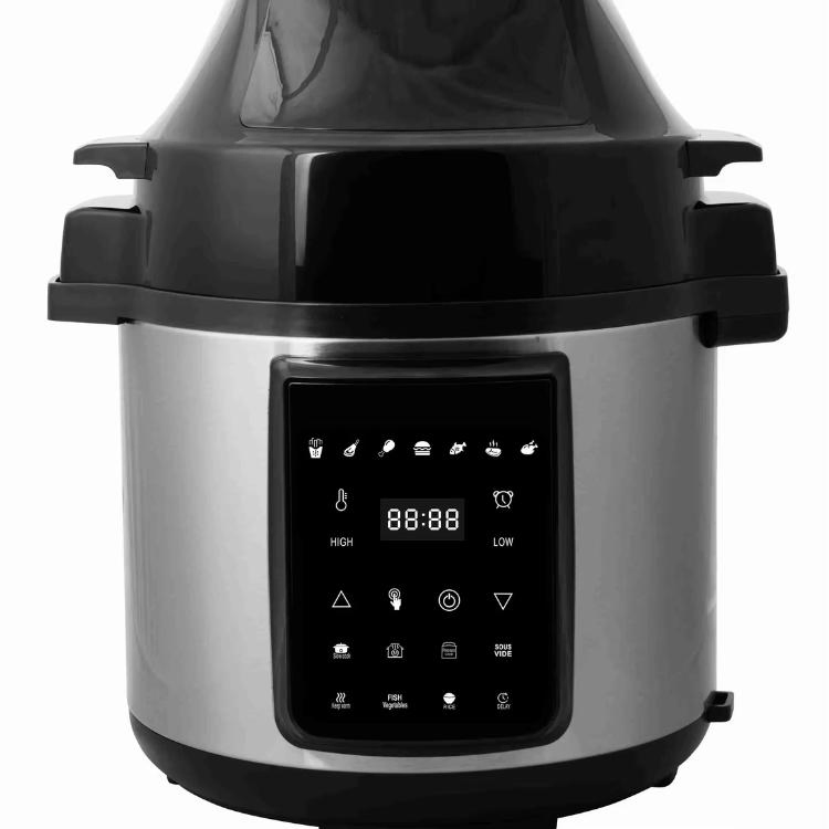 Two Lid LCD Display Electric Air Fryer Pressure Cooker All in One