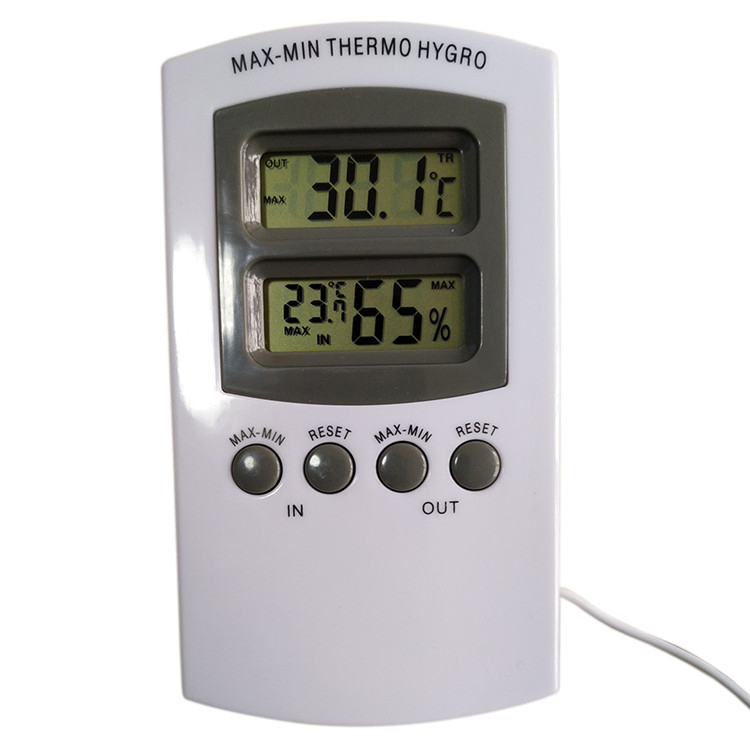 Indoor Outdoor Thermo Hygrometer Digital with Probe Sensor
