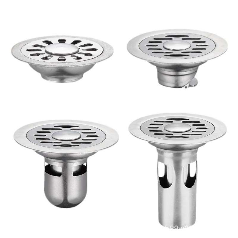 Positive 304 Stainless Steel 7.5cm Sanding Copper Core Circular Anti Odor Floor Drain