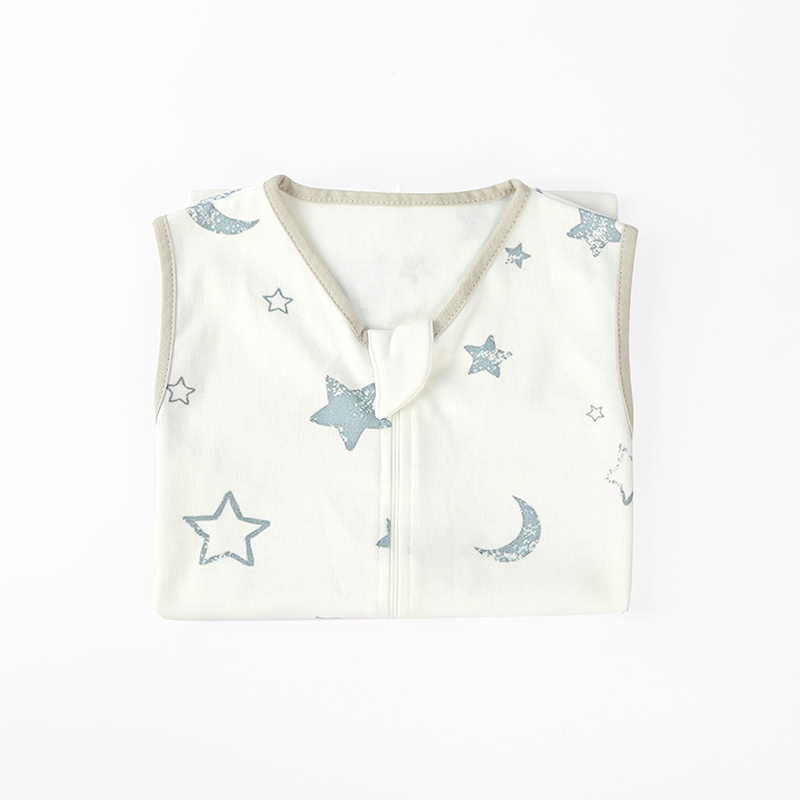 0.5tog 100% Cotton Baby Sleeping Bag Infant Sleeping Sacks Two-Way Zipper Swaddle
