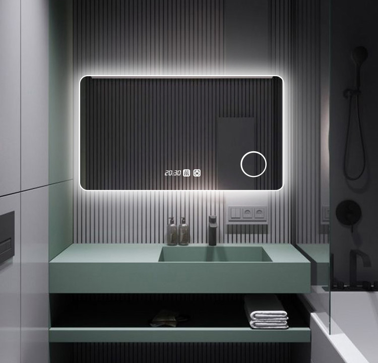 Home Decoration Wall Hanging Fashion Bathroom Multifunctional LED Makeup Mirror Hotel Intelligent Dressing Mirror